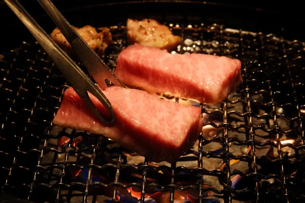 路易奇電力公司燒肉實拍,烤網上的肉品